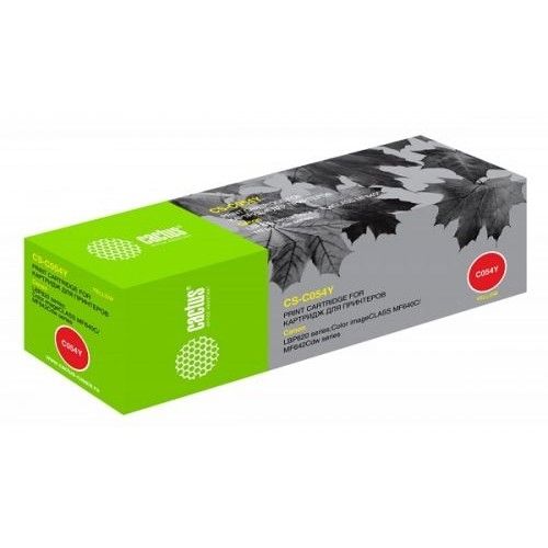 Картридж лазерный Cactus CS-C054Y 054 Y желтый (1200стр.) для Canon LBP 621Cw/623Cdw/641Cw/643Cdw