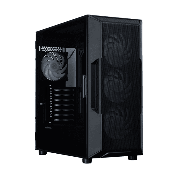 корпус ZALMAN I3 NEO ARGB V2 BLACK, ATX, BLACK, FRONT MESH, WINDOW, 2x3.5", 3x2.5", 1xUSB2.0, 2xUSB3.0, 1xUSB Type-C, FRONT 3x120mm ARGB, REAR 1x120mm ARGB