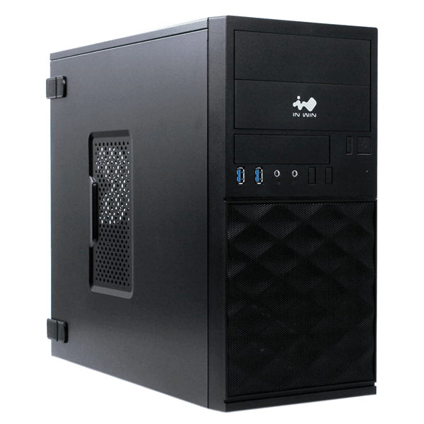 корпус Mini Tower InWin EFS052 Black 600W PM-600ATX U3*2 +A(HD)+ front fan holder+ Screwless mATX (замят угол)