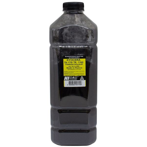 Hi-Black Тонер (Made in Russia) Универсальный для Kyocera TK-170/TK-1160/TK-1200, Bk, 900 г, канистра