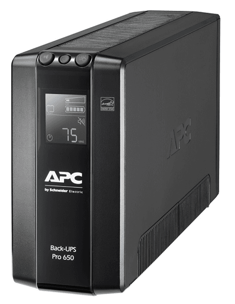 Источник бесперебойного питания APC Back-UPS Pro BR 650VA/390W, 6xC13 Outlets(6 batt.), AVR, LCD, Data/DSL protect, 10/100 Base-T, USB, PCh, user repl. batt., 1 year warranty