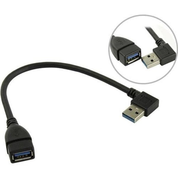 Кабель адаптер угловой KS-is USB 3.0 male female (KS-402O) левый