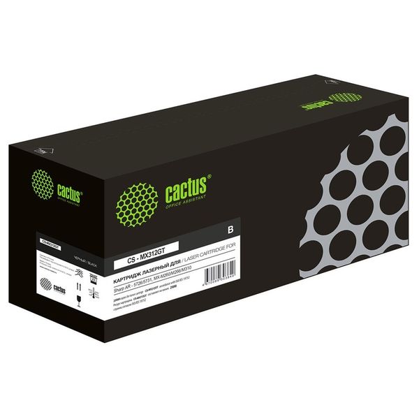 Картридж лазерный Cactus CS-MX312GT черный (25000стр.) для Sharp AR-5726/5731, MX-M260/M264/M310/M314/M354