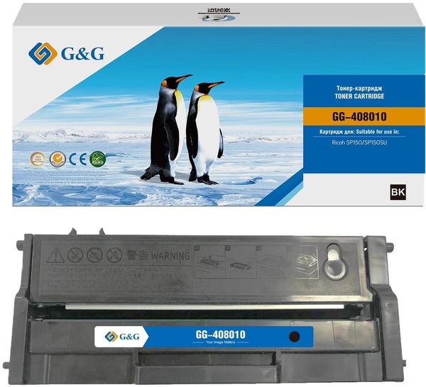 Картридж лазерный G&G GG-408010 408010 черный (1500стр.) для Ricoh SP150/SP150SU