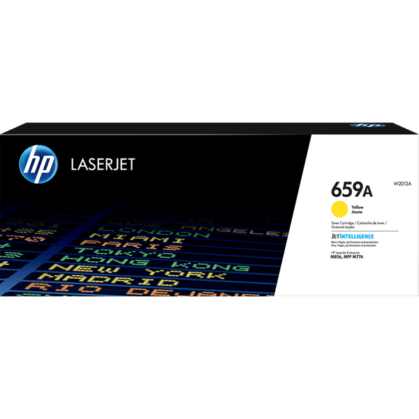 Картридж лазерный HP 659A W2012A желтый бар.в компл. (13000стр.) для HP LJ M856/M776