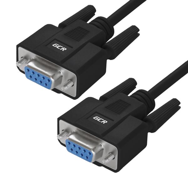GCR PRO Кабель 3.0m черный RS-232 DB9 F/DB9 F, 30AWG, экран, GCR PRO-57608