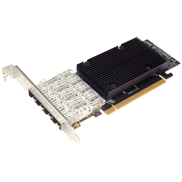 Сетевая карта/ Broadcom PCIe 4-Port 25G SFP28 Network Adapter, w/1 x additional LP BKT, ST Lab