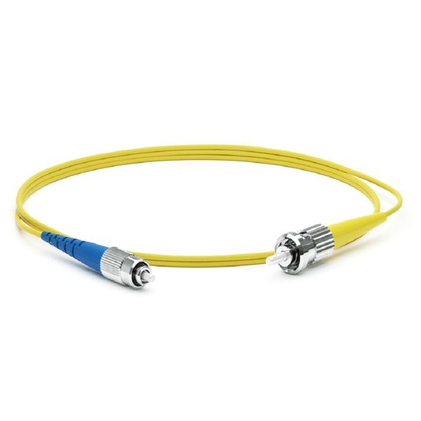 Hyperline FC-S2-9-FC/UR-ST/UR-H-2M-LSZH-YL Патч-корд волоконно-оптический (шнур) SM 9/125 (OS2), FC/UPC-ST/UPC, 2.0 мм, simplex, LSZH, 2 м