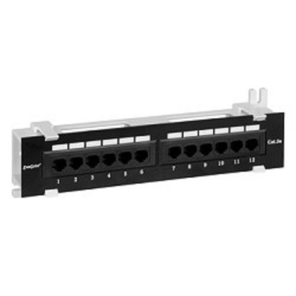 Exegate EX256754RUS Патч-панель UTP настенная 12 port кат.5e, Exegate,  разъём KRONE&110 (dual IDC)