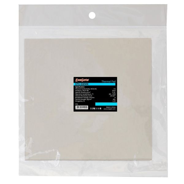 Exegate EX282357RUS Термопрокладка EPG-6WMK, 50x50x0.5 mm