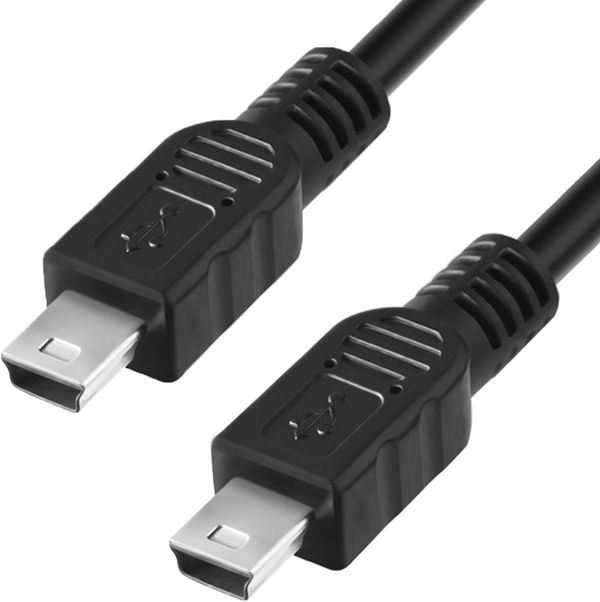 GCR PRO Кабель PROF 0.2m USB 2.0, MiniUSB, M/M, черный, 28/28 AWG, медь, экран, армирование, заземление, морозостойкий