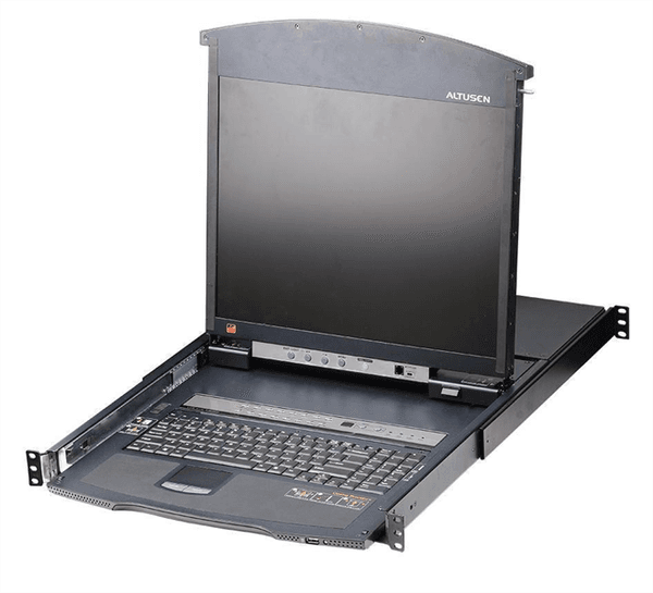 КВМ консоль ATEN 16P CAT-5 HIGH DENSITY DUAL RAIL LCD KVM.