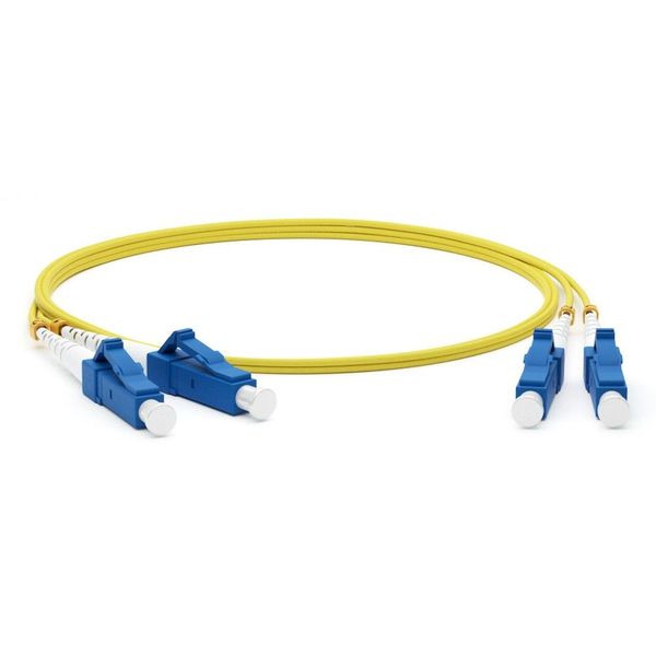 Кабель Hyperline  FC-D2-9-LC/UR-LC/UR-H-2M-LSZH-YL Патч-корд волоконно-оптический (шнур) SM 9/125 (OS2), LC/UPC-LC/UPC, 2.0мм, duplex, LSZH, 2м (004178)