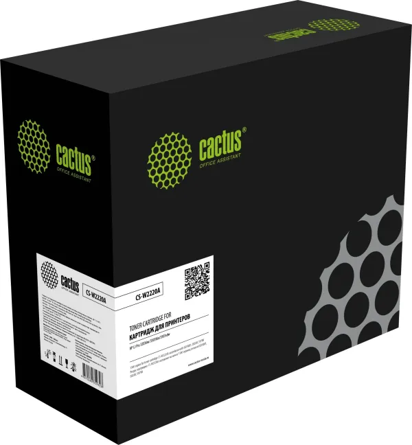 Картридж лазерный Cactus CS-W2220A 222A черный (1300стр.) для HP LJ Pro 3203dw/3303fdn/3303sdw с чипом