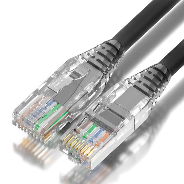 GCR Патч-корд 10.0m  LSZH UTP кат.5e, черный, коннектор ABS, 24 AWG, ethernet high speed 1 Гбит/с, RJ45, T568B