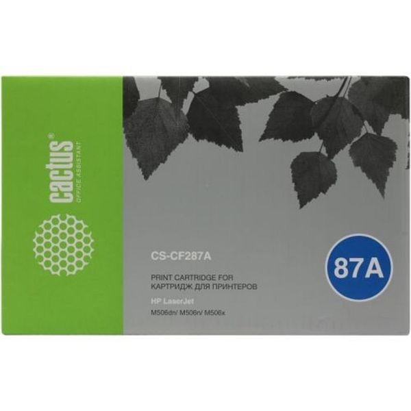 Картридж лазерный Cactus CS-CF287A CF287A черный (9000стр.) для HP LJ M506dn/M506n/M506x