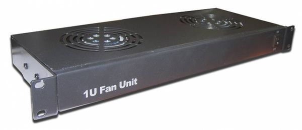 Блок 2-х вентиляторов 19", с подшипниками, без термостата, 1U