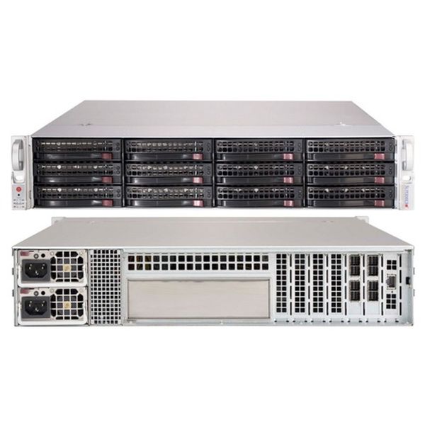 Корпус SuperMicro  CSE-826BE2C-R741JBOD 2U SC826B 12 Drive JBOD W/Dual Expander, Redundant 740W