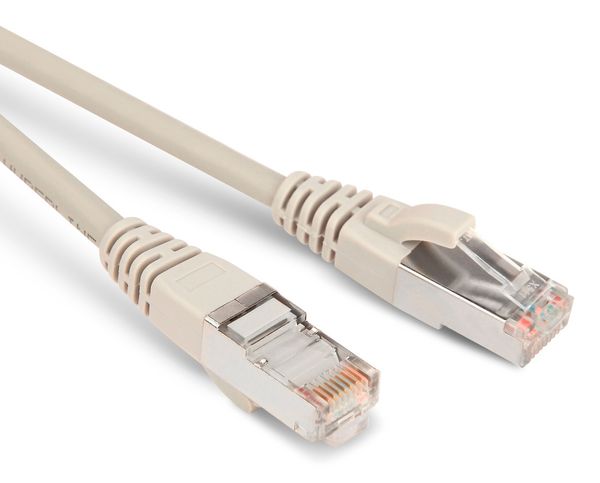 Патч-корд Hyperline PC-LPM-STP-RJ45-RJ45-C5E-5M-LSZH-GY FTP RJ-45 вил.-вилка RJ-45 кат.5E 5м серый LSZH 26AWG