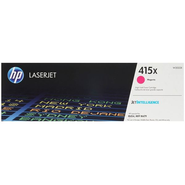 Картридж HP W2033X 415X увеличенной емкости, пурпурный (6000стр.) {HP LJ M454/MFPM479} (046412)
