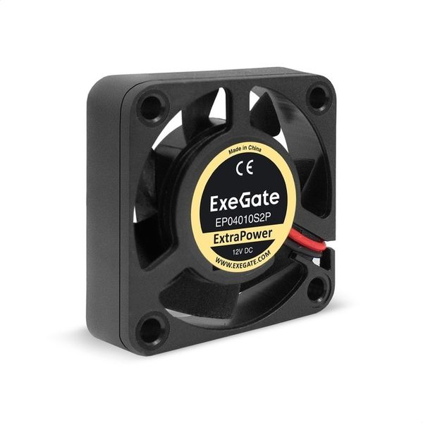 Exegate EX295216RUS Вентилятор 12В DC ExeGate ExtraPower EP04010S2P (40x40x10 мм, Sleeve bearing (подшипник скольжения), 2pin, 7500RPM, 36dBA)