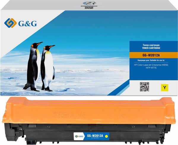 Картридж лазерный G&G GG-W2012A W2012A(659A) желтый (13000стр.) для HP CLJ Ent M856/MFP M776 с чипом