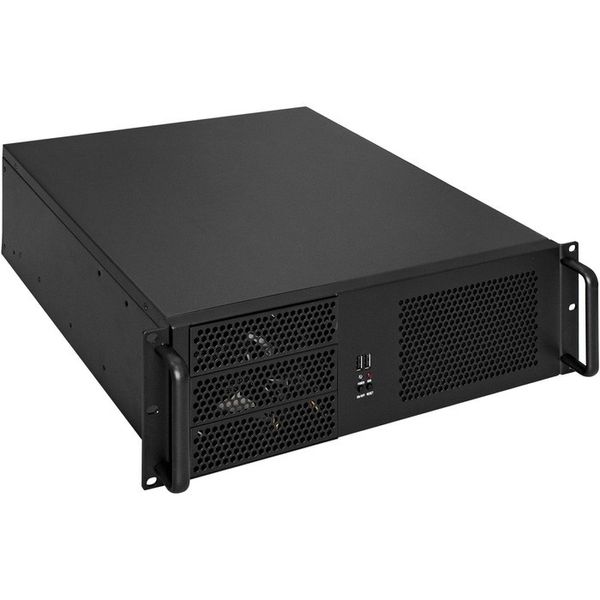 Exegate EX293542RUS Серверный корпус ExeGate Pro 3U390-08 <RM 19", высота 3U, глубина 390, БП 1100ADS, USB>