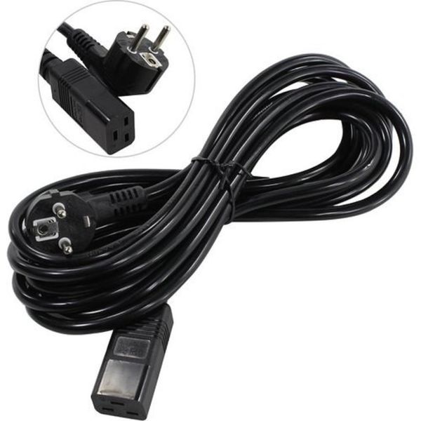 Exegate EP280671RUS Кабель питания ExeGate Power PC19-5P (Евровилка Schuko->С19) VDE-250V-3*1.5mm2, медь, черный, 16А, 5м.