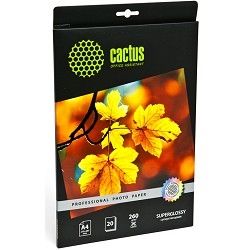 Фотобумага Cactus Prof CS-HGA426020 A4/260г/м2/20л./белый глянцевое для струйной печати