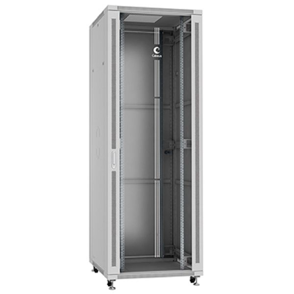 Cabeus SH-05C-47U80/80 Шкаф монтажный телекоммуникационный 19" напольный для распределительного и серверного оборудования 47U 800x800x2277mm (ШхГхВ) передняя стеклянная и задняя сплошная металлическая