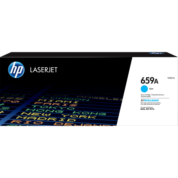 Картридж лазерный HP 659A W2011A голубой бар.в компл. (13000стр.) для HP LJ M856/M776