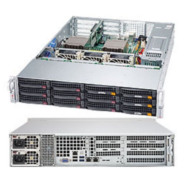 Платформа системного блока SuperMicro SYS-6028R-TDWNR 2U Rackmount X10DDW-iN CSE-826BAC4-R920WB 16x 288-pin DDR4 DIMM slots 8x SATA3 I-SATA 4 & I-SATA 5 support SATA DOM 3x USB 3.0 ports 4x USB 2.0 ports 1x VGA port 1 PCI-E 3.0 x16 slot 2 PCI-E 3.0 x8 slo