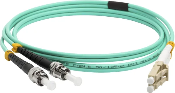 Патч-корд Lanmaster LAN-2LC-2ST/OM3-1.0 2x50/125 OM3 LC дуплекс-ST дуплекс 1м LSZH