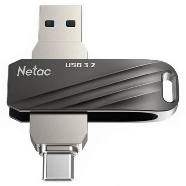 Netac USB Drive 256GB US11 USB3.0+TypeC Dual Flash Drive 256GB <NT03US11C-256G-32BK>