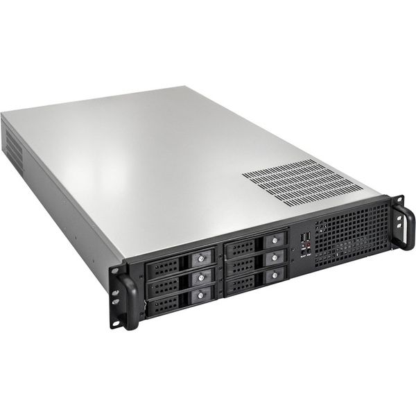 Exegate EX293355RUS Серверный корпус ExeGate Pro 2U660-HS06 <RM 19", высота 2U, глубина 660, БП 1100ADS, 6xHotSwap, USB>