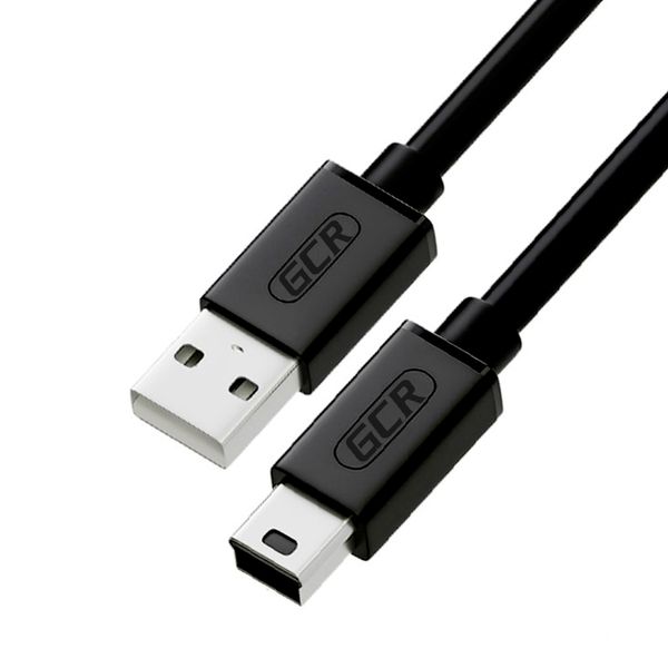 GCR PRO Кабель 0.3m USB 2.0, AM/mini, черный, медь, морозостойкий