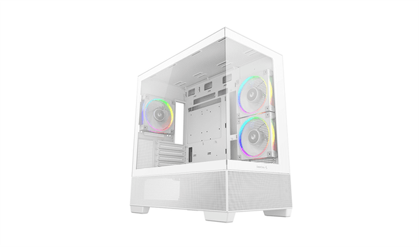 корпус Deepcool CG380 3F WH без БП, боковое окно (панорама), 3x120mm ARGB PWM вентилятора, белый, mATX (R-CG380-WHAGM3-G)