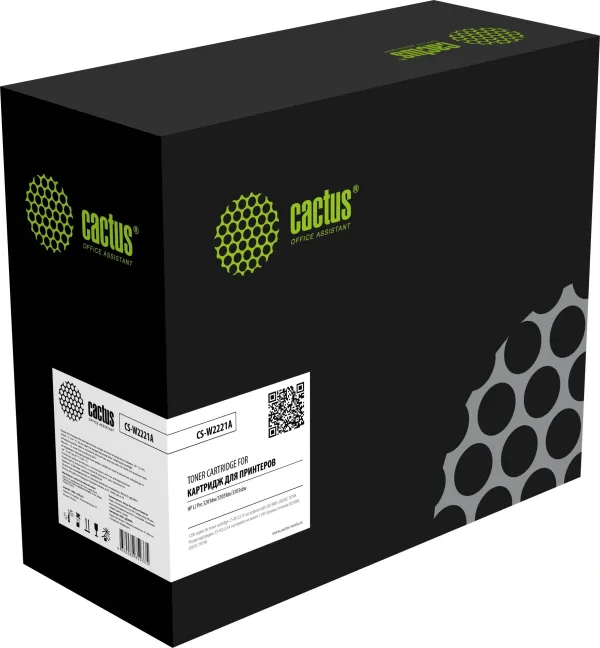 Картридж лазерный Cactus CS-W2221A 222A голубой (1200стр.) для HP LJ Pro 3203dw/3303fdn/3303sdw